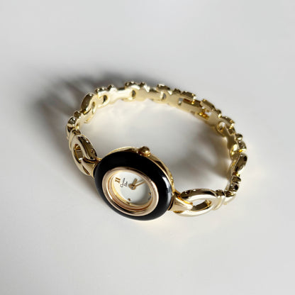 Dior 1990s Interchangeable Bezel Gold Plated Watch