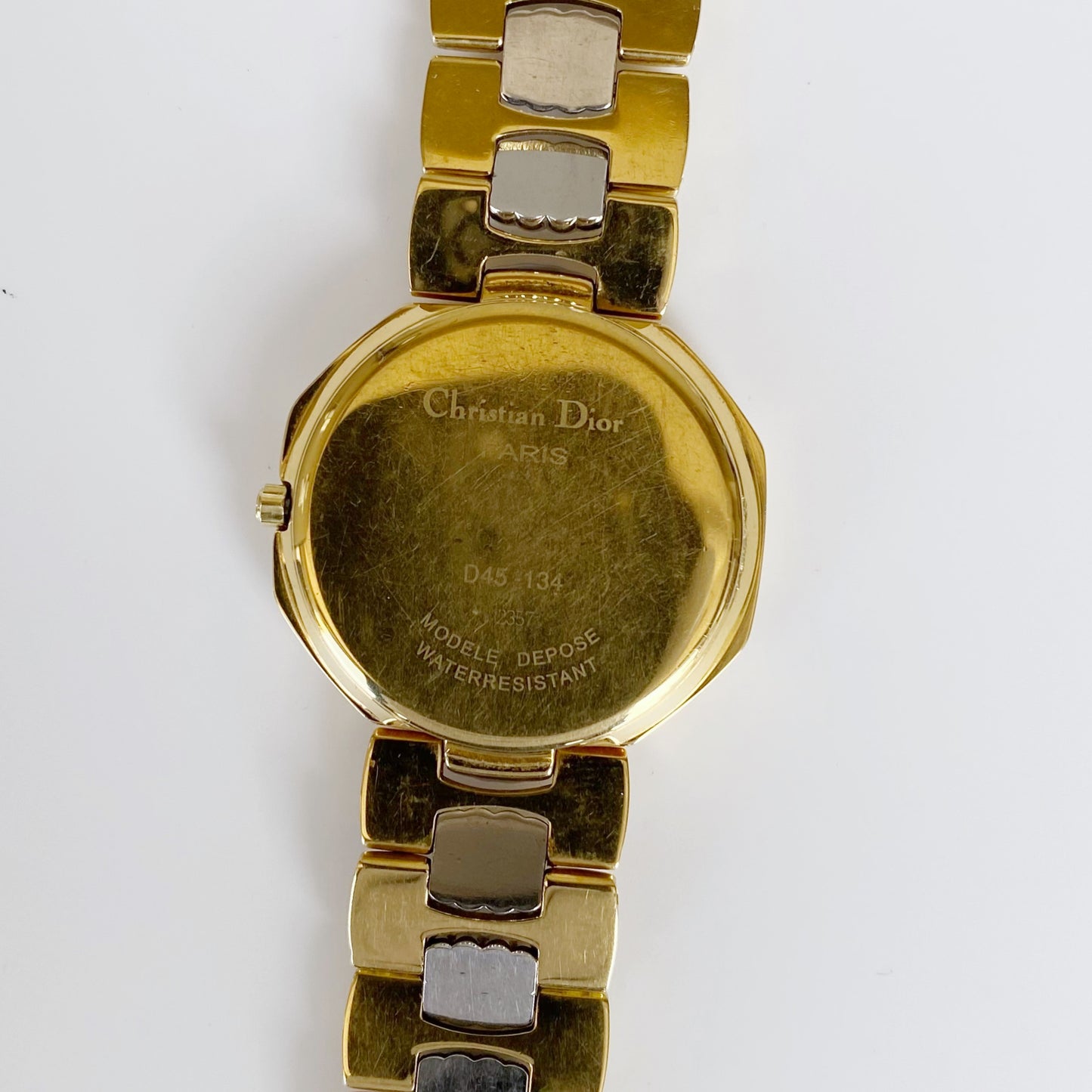 Dior 1990s Octagon Date Two Tone Watch