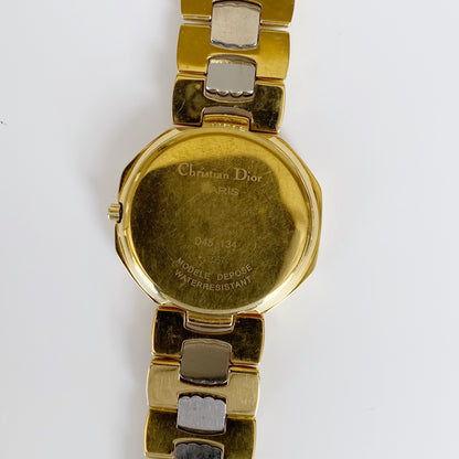 Dior 1990s Octagon Date Two Tone Watch