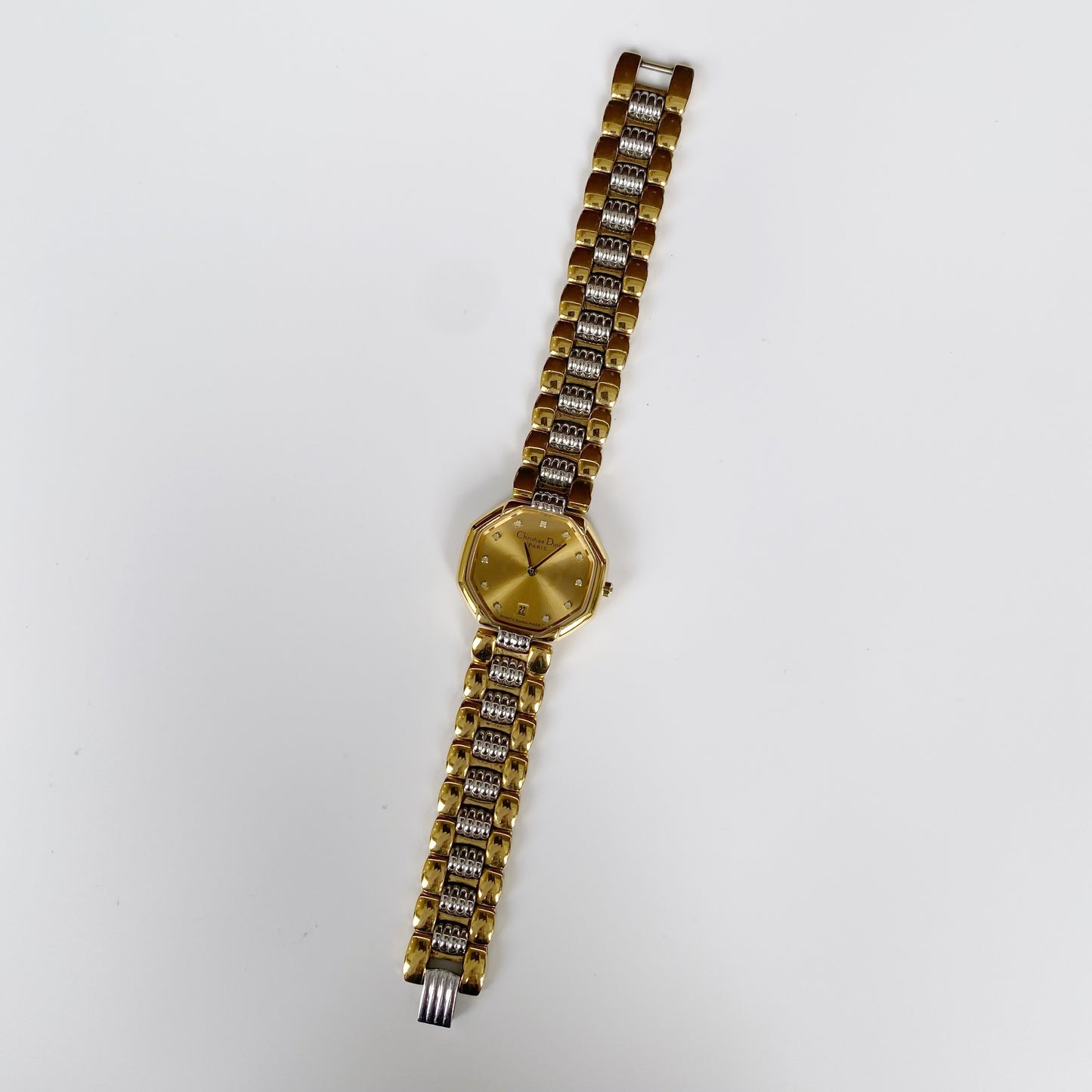 Dior 1990s Octagon Two Tone Watch