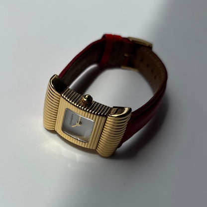 Yves Saint Laurent 1990s Ribbon Gold Plated Watch