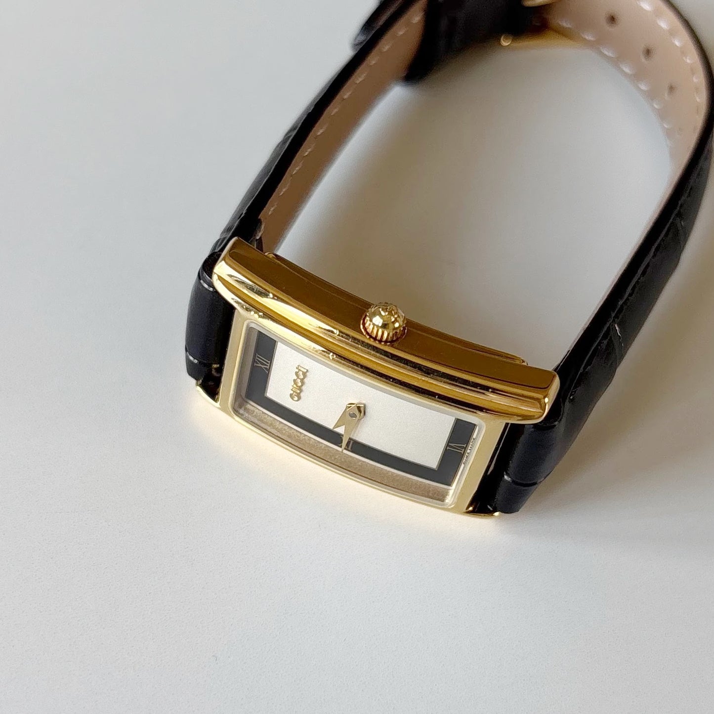 Gucci 1990s Tank Gold Plated Watch