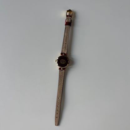 Gucci 1990s Sherry Round Dial Gold Plated Watch