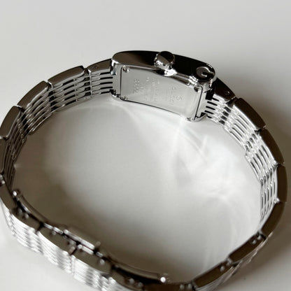 Gucci 1990s Rectangular Dial Silver Watch