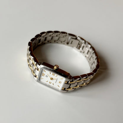 Givenchy 1990s Tank Two Tone Watch