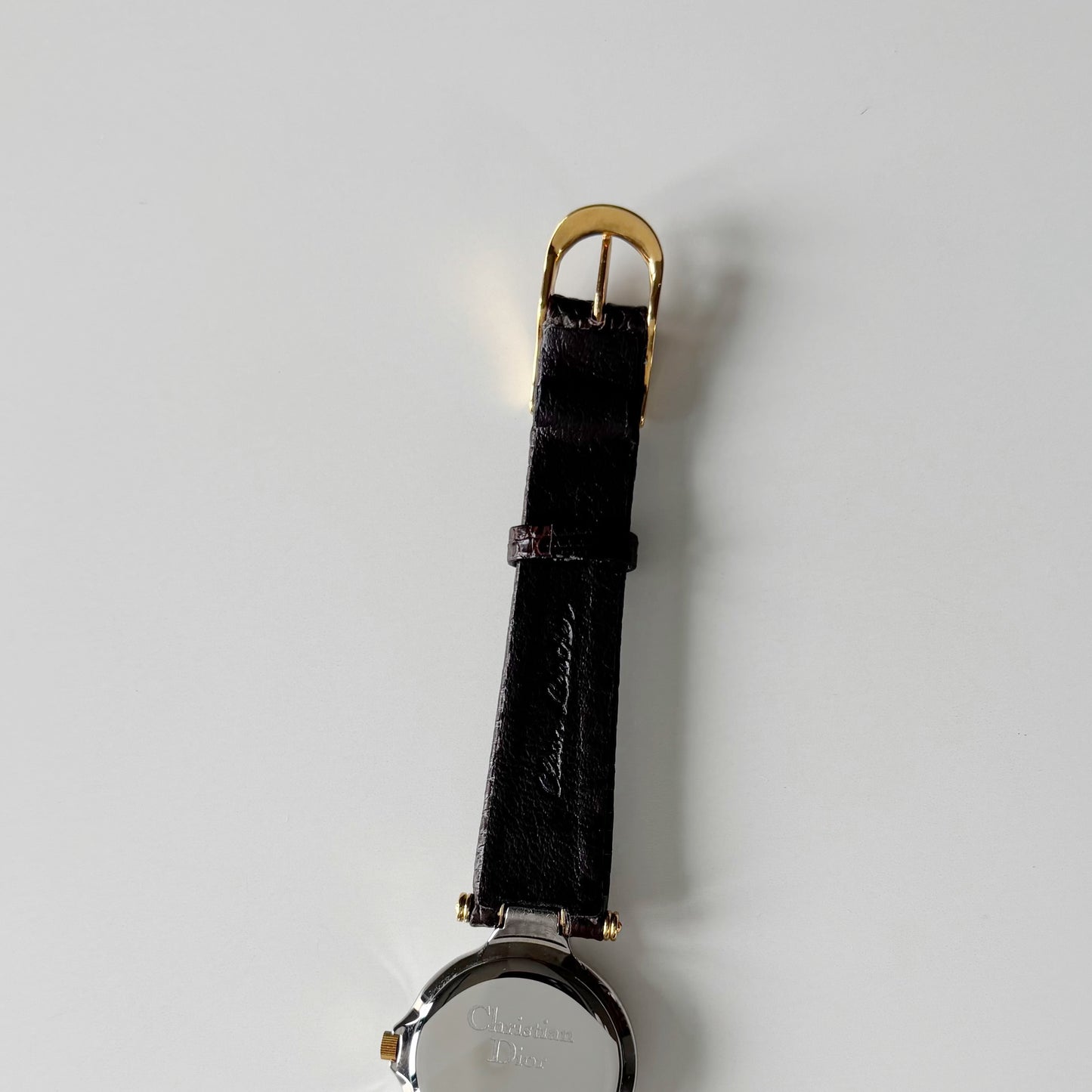 Dior 1990s Round Dial Two Tone Watch