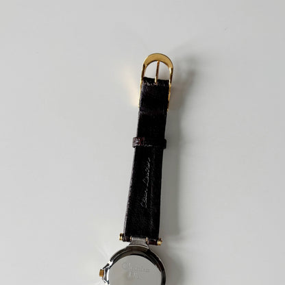 Dior 1990s Round Dial Two Tone Watch