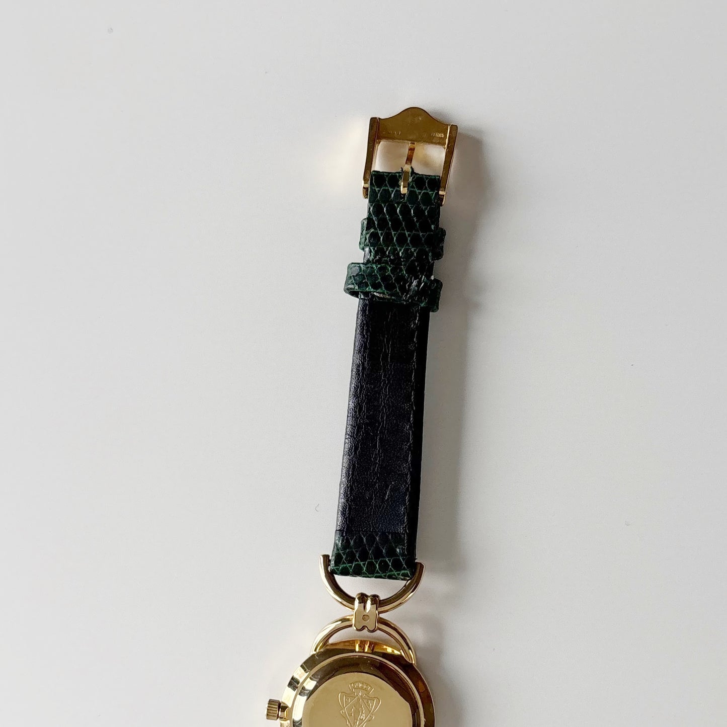 Gucci 1990s Seashell Dial Gold Plated Horsebit Watch