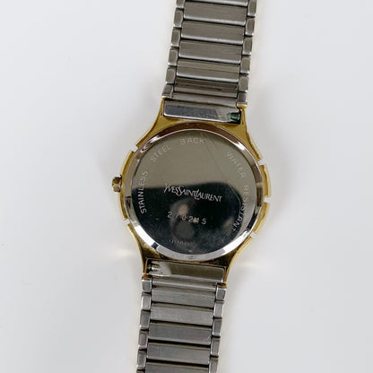 Yves Saint Laurent 1990s Date Two Tone Watch