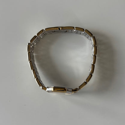 Yves Saint Laurent 1990s Octagon Dial Two-Tone Gold-Plated Watch