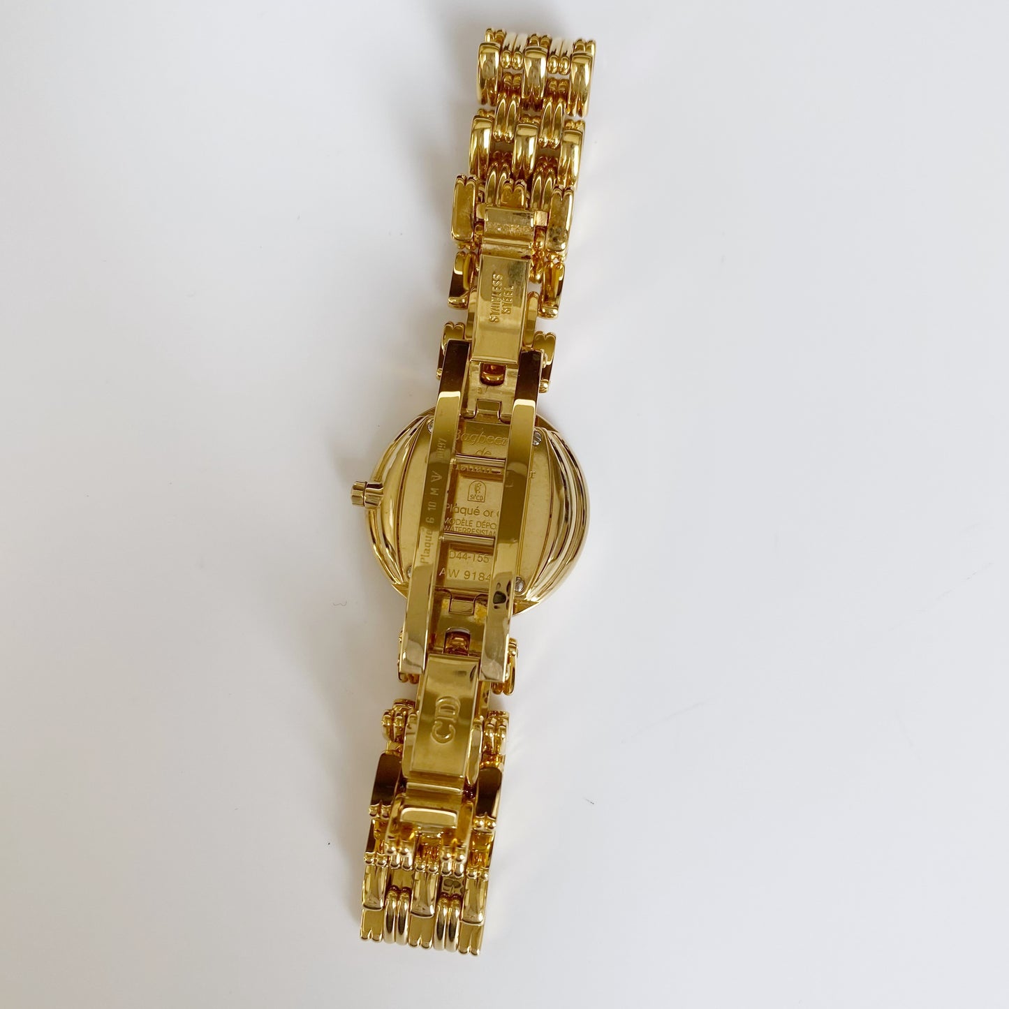 Dior 1990s Bagheera Gold Plated Round Watch