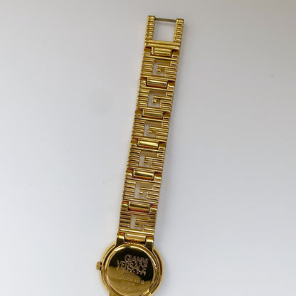 Gianni Versace Signature 1990s 18K Gold Plated Watch