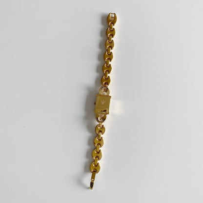 Gucci 1990s Interchangeable Belt Gold Plated Watch with 3 straps, case