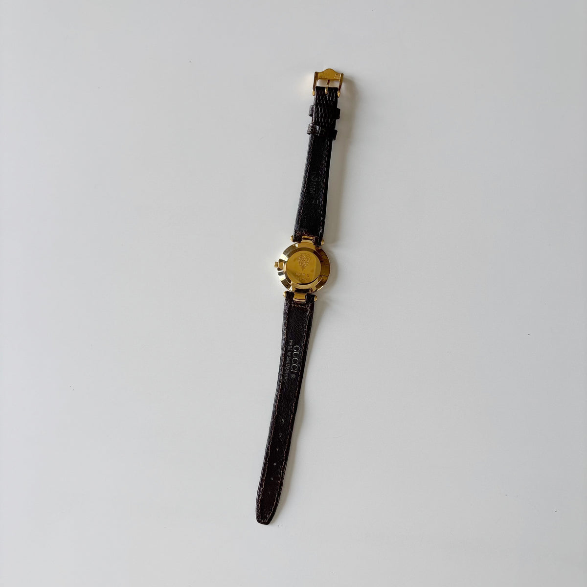 Gucci 1990s Gold Round Dial Two Tone Gold Plated Watch