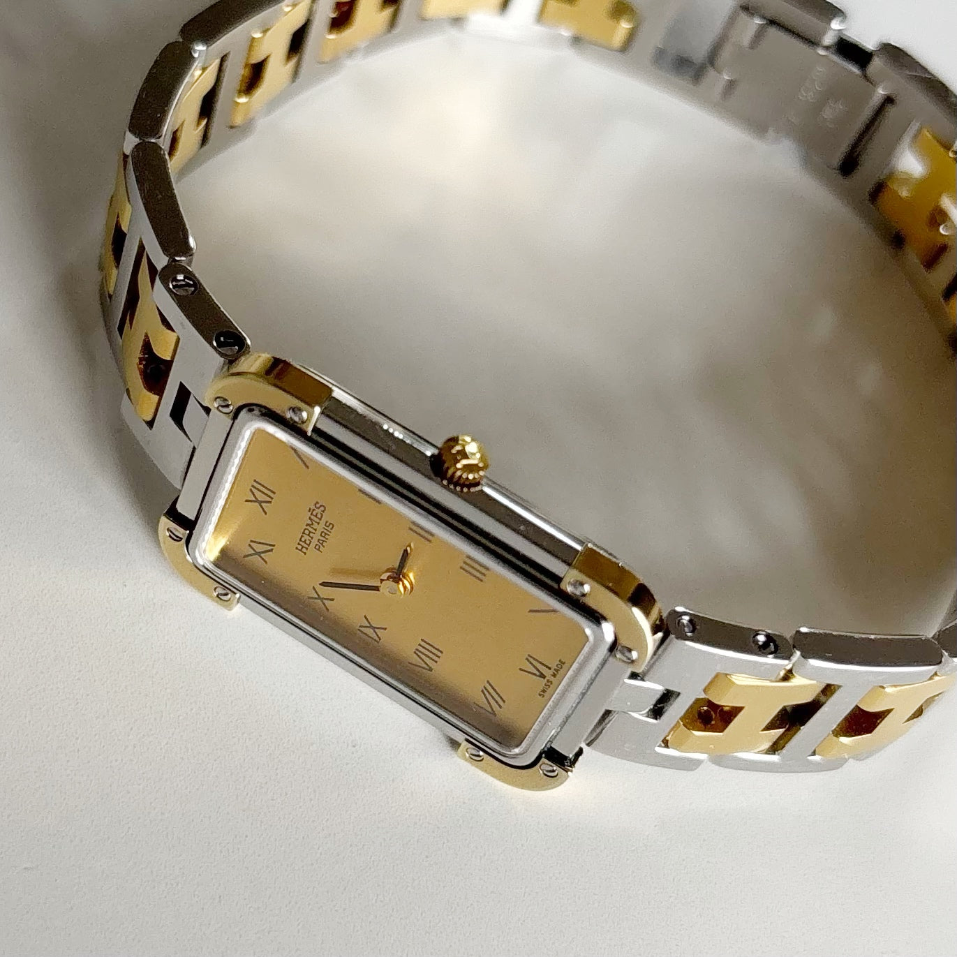 Hermes 1990s Croisier Two Tone Watch