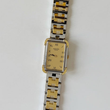 Hermes 1990s Croisier Two Tone Watch