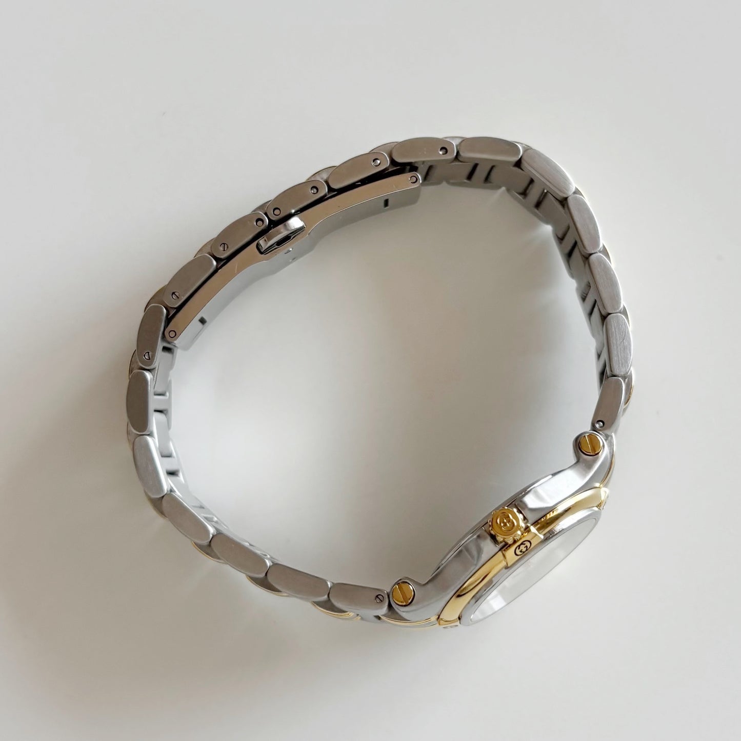 Gucci 1990s Date Gold Plated Two Tone Watch