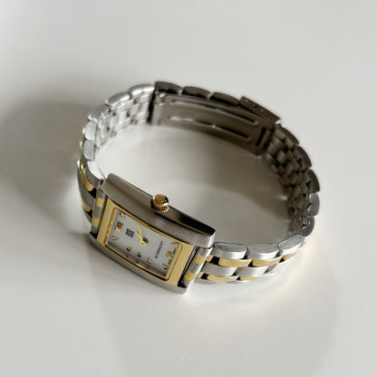 Givenchy 1990s Tank Two Tone Watch