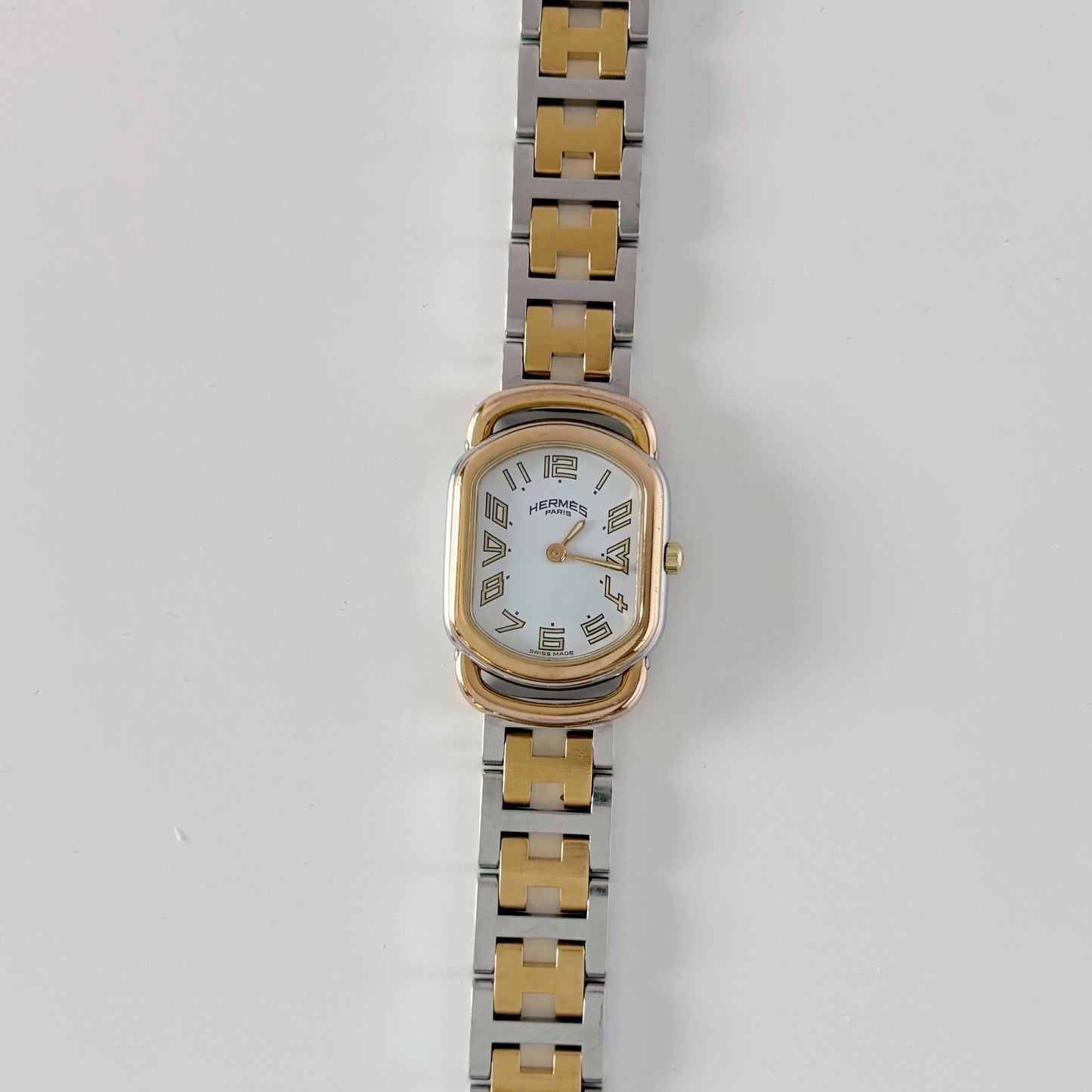 Hermes 1990s Rallye Two Tone Watch