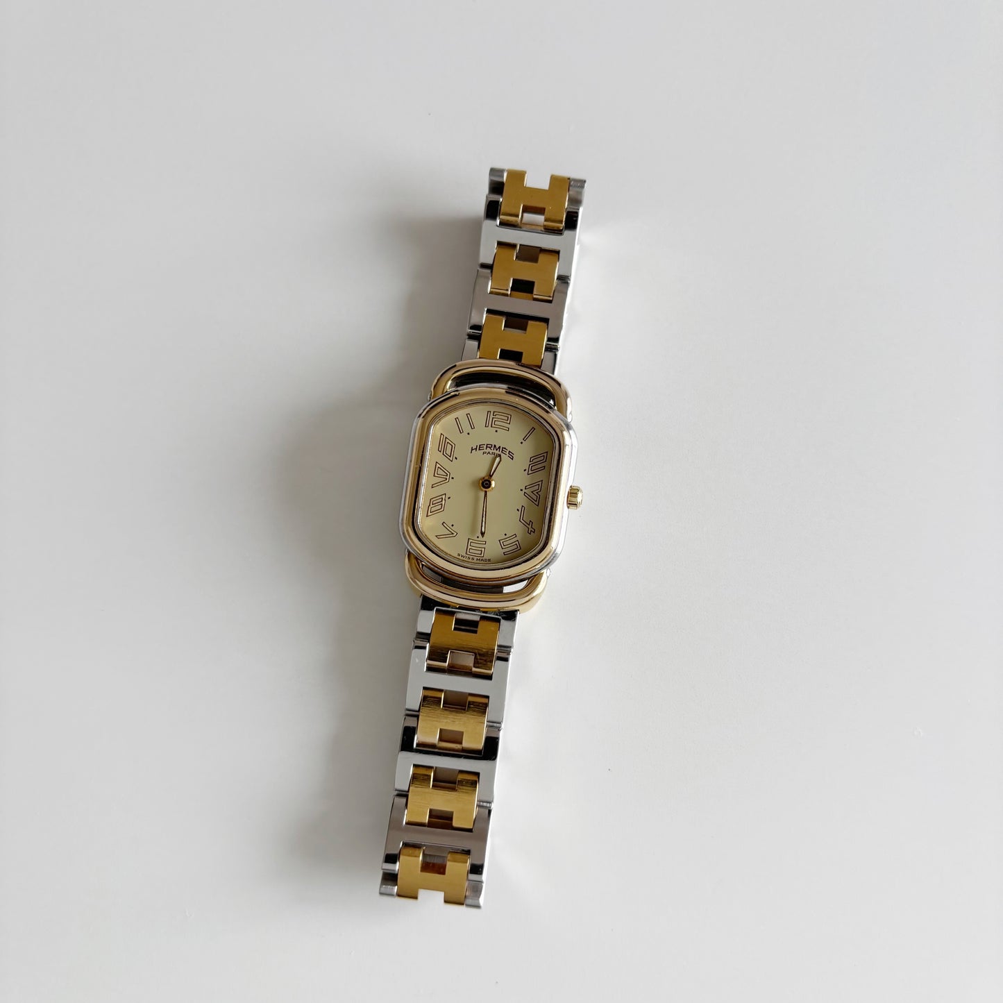 Hermes 1990s Rallye Two Tone Watch