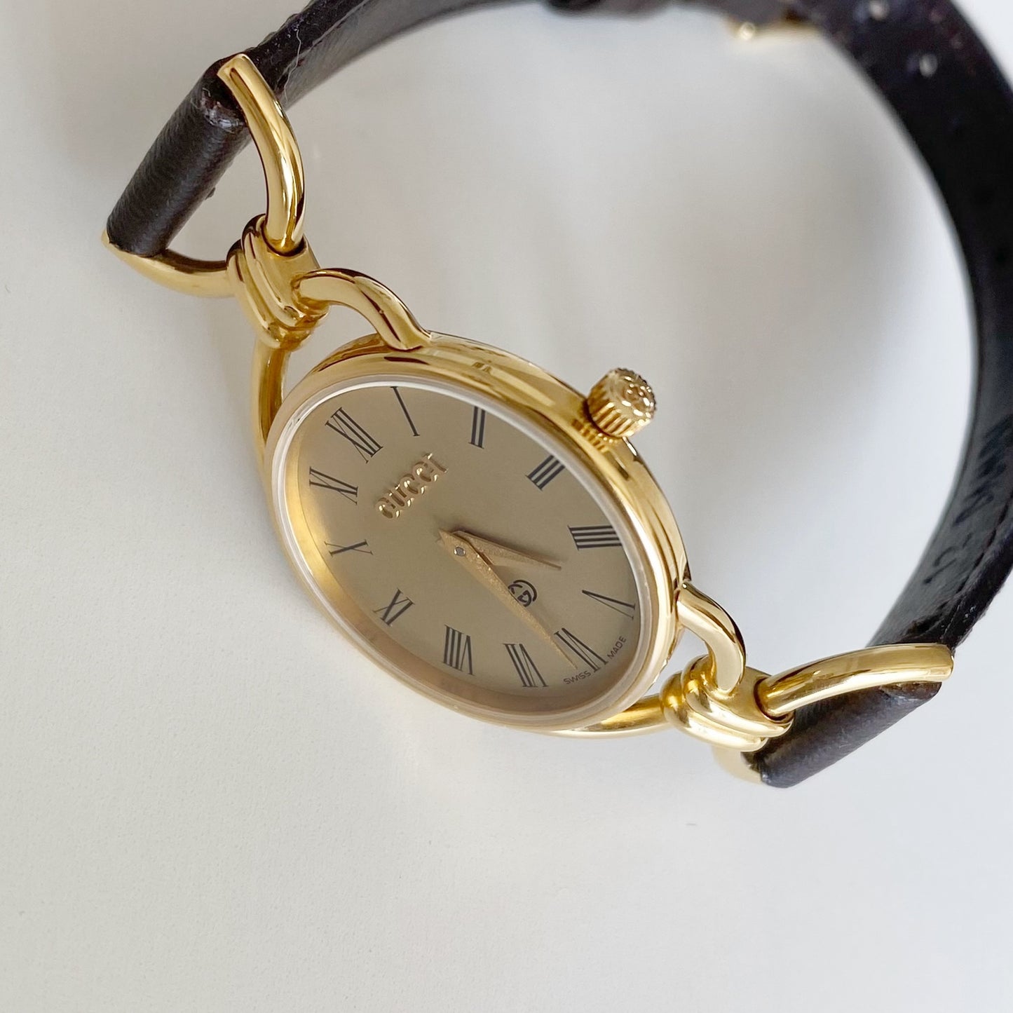Gucci 1990s Gold Plated Horsebit Watch