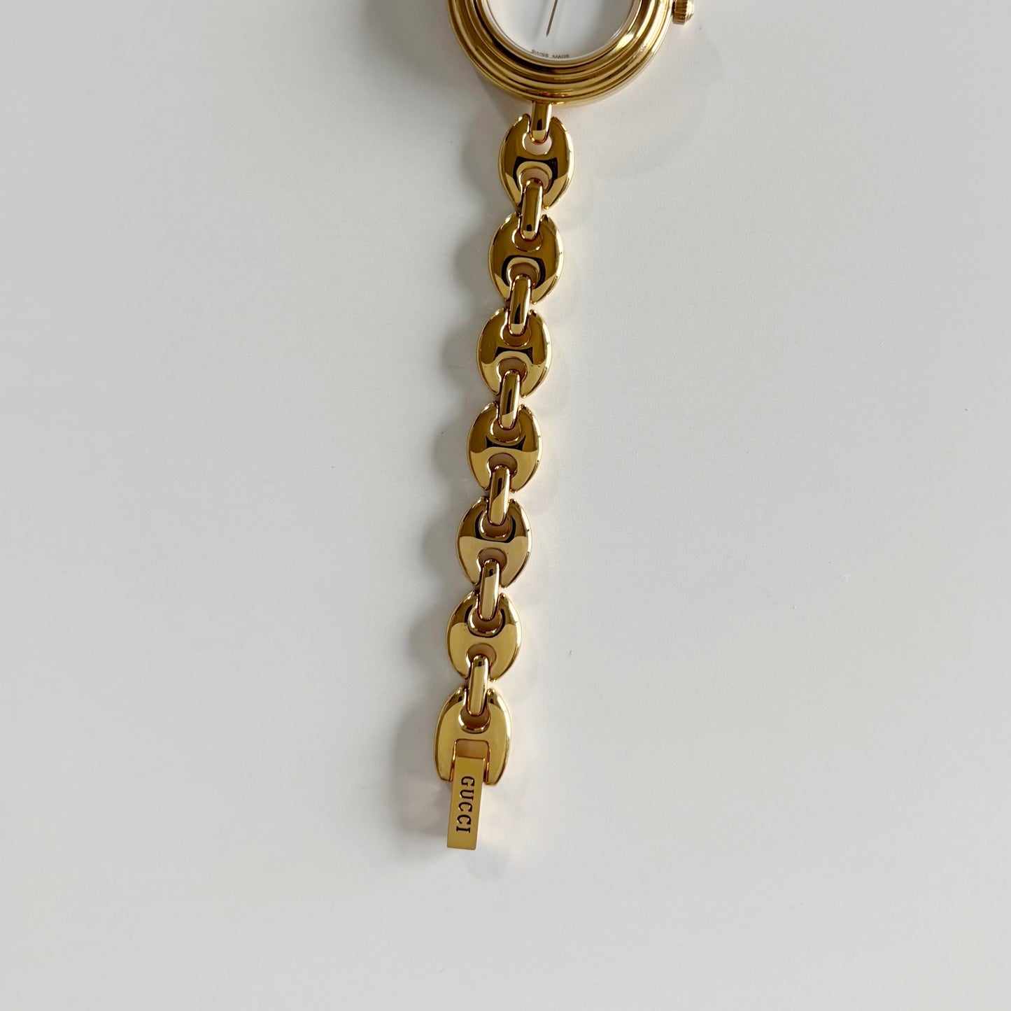 Gucci 1990s Interchangeable Bezel Gold Plated Watch with 6 bezels, case (165mm)