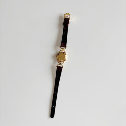 Gucci 1990s Seashell Dial Gold Plated Watch