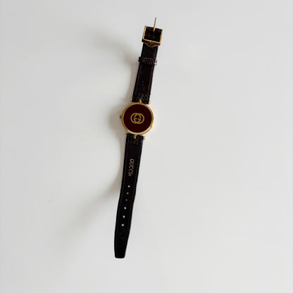 Gucci 1980s Sherry Round Dial Gold Plated Watch (Large)