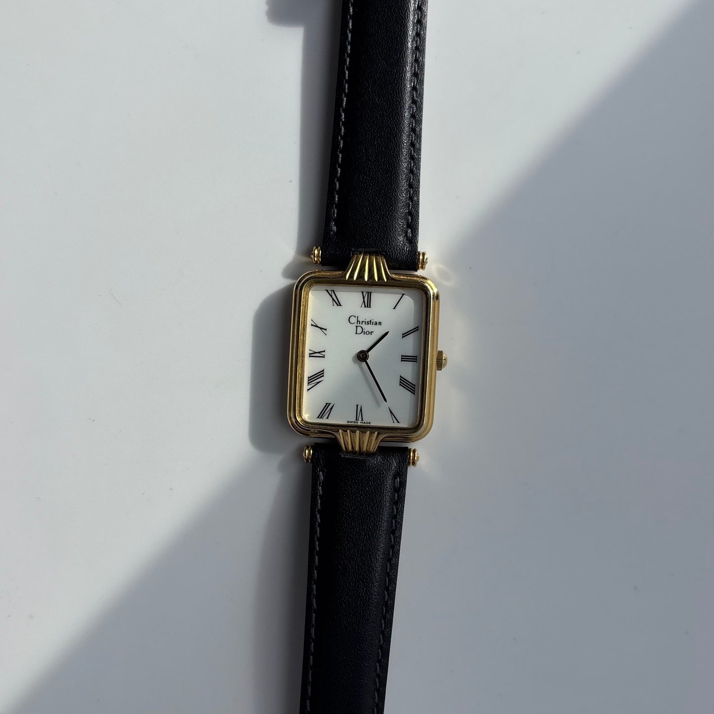 Dior 1990s Tank Gold Plated Watch (Large)