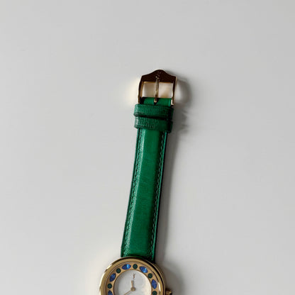 Yves Saint Laurent 1990s Round Dial Gold Plated Watch