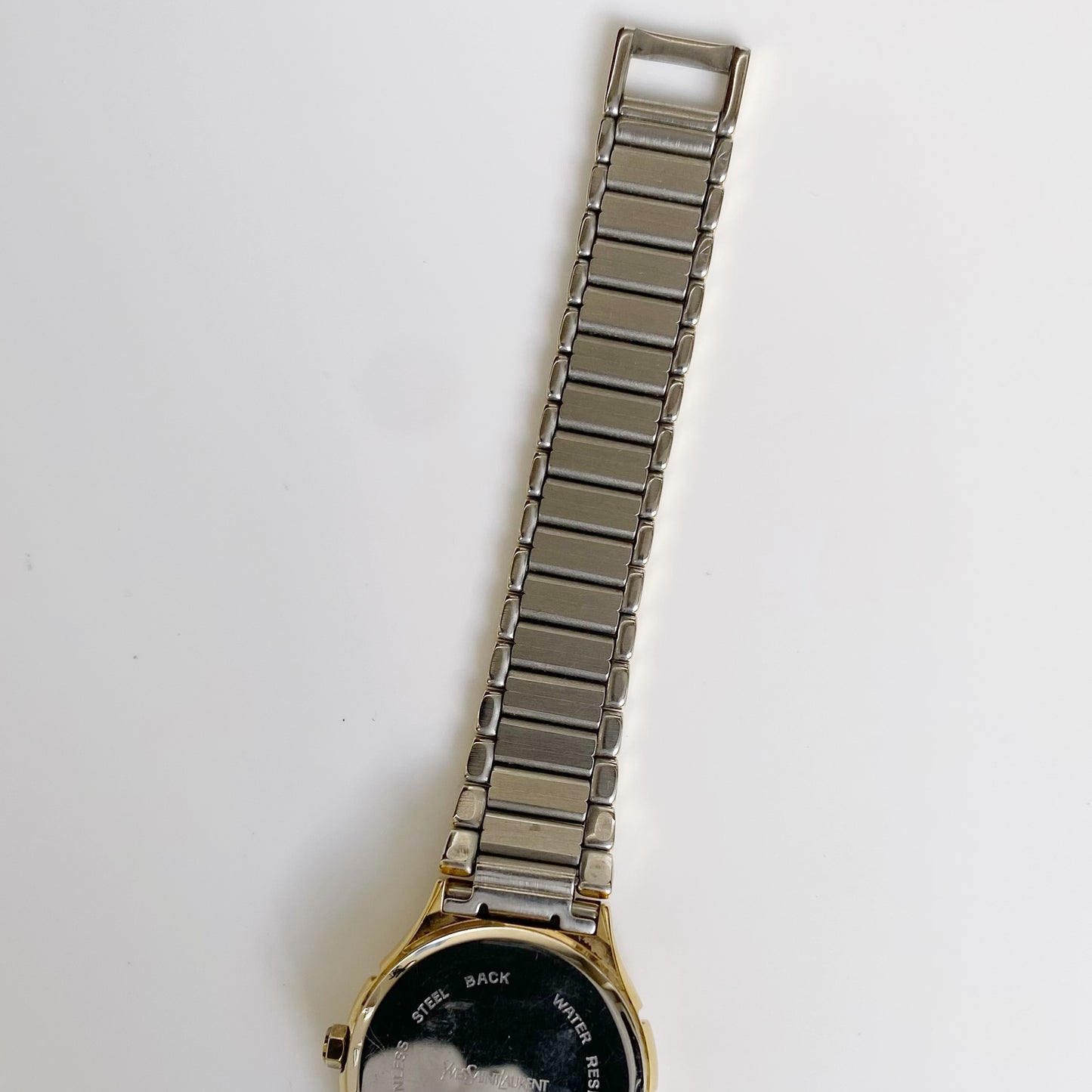 Yves Saint Laurent 1990s Moon Phase Two Tone Watch