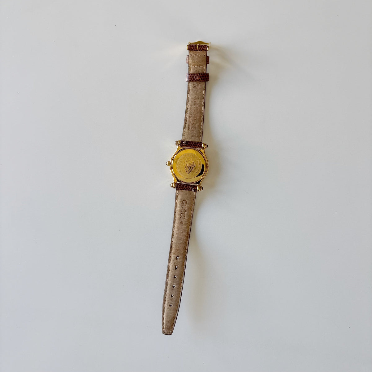 Gucci 1990s Gold Dial Gold Plated Watch