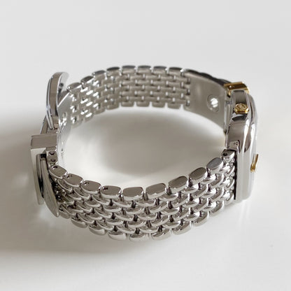 Fendi 1990s Seashell Dial Two Tone Belt Watch
