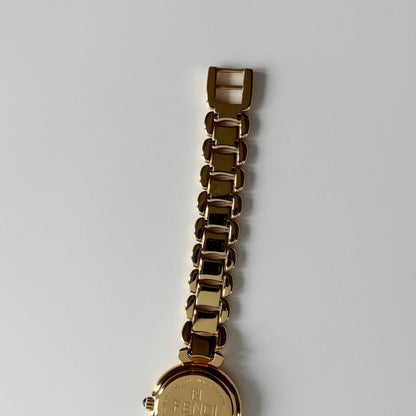 Fendi 1990s Seashell Dial Gold Plated Watch