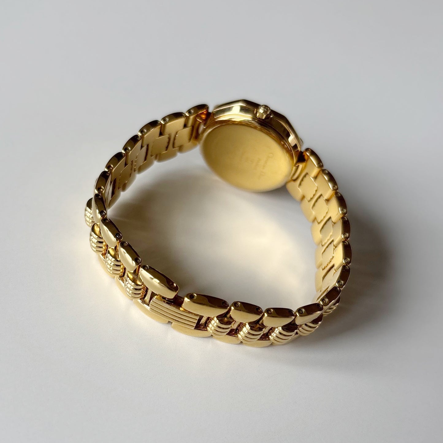 Dior 1990s Octagon Gold Plated Watch
