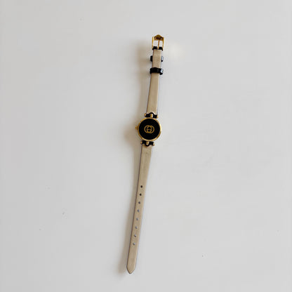 Gucci 1990s Round Dial Gold Plated Watch