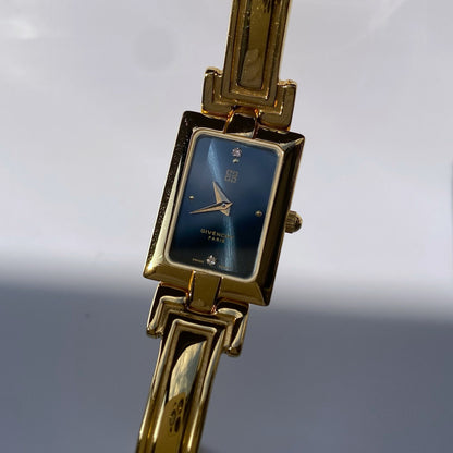 Givenchy 1990s Gold Plated Bangle Watch