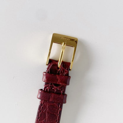 Gucci 1990s Ivory Dial Gold Plated Watch
