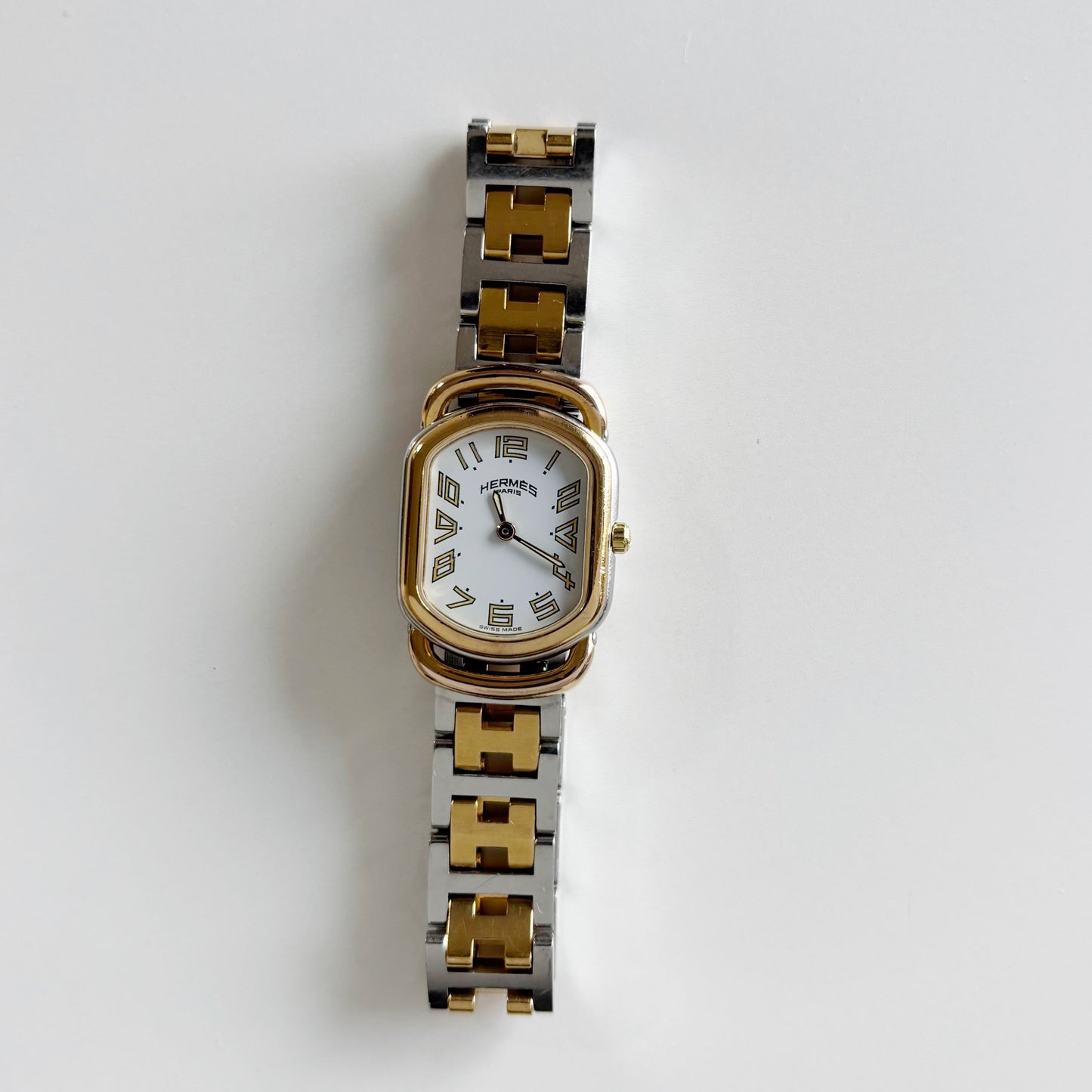 Hermes 1990s Rallye Two Tone Watch