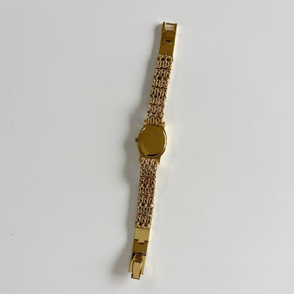 Dior 1990s Oval Dial Gold Plated Watch
