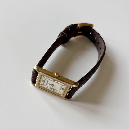 Yves Saint Laurent 1990s Tank Gold Plated Watch