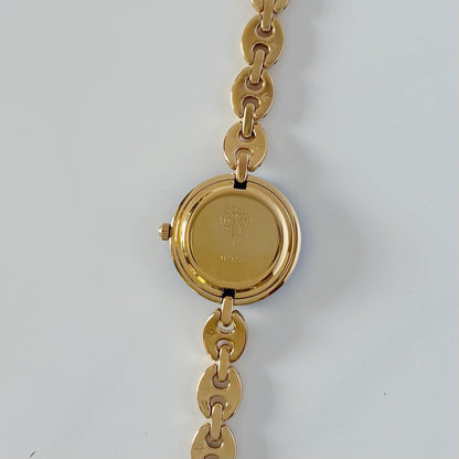 Gucci 1990s Interchangeable Bezel Gold Plated Watch with 6 bezels, case (167mm)