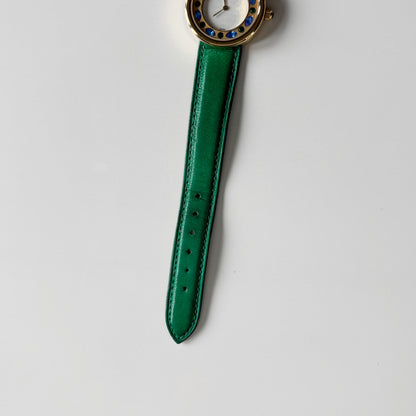 Yves Saint Laurent 1990s Round Dial Gold Plated Watch
