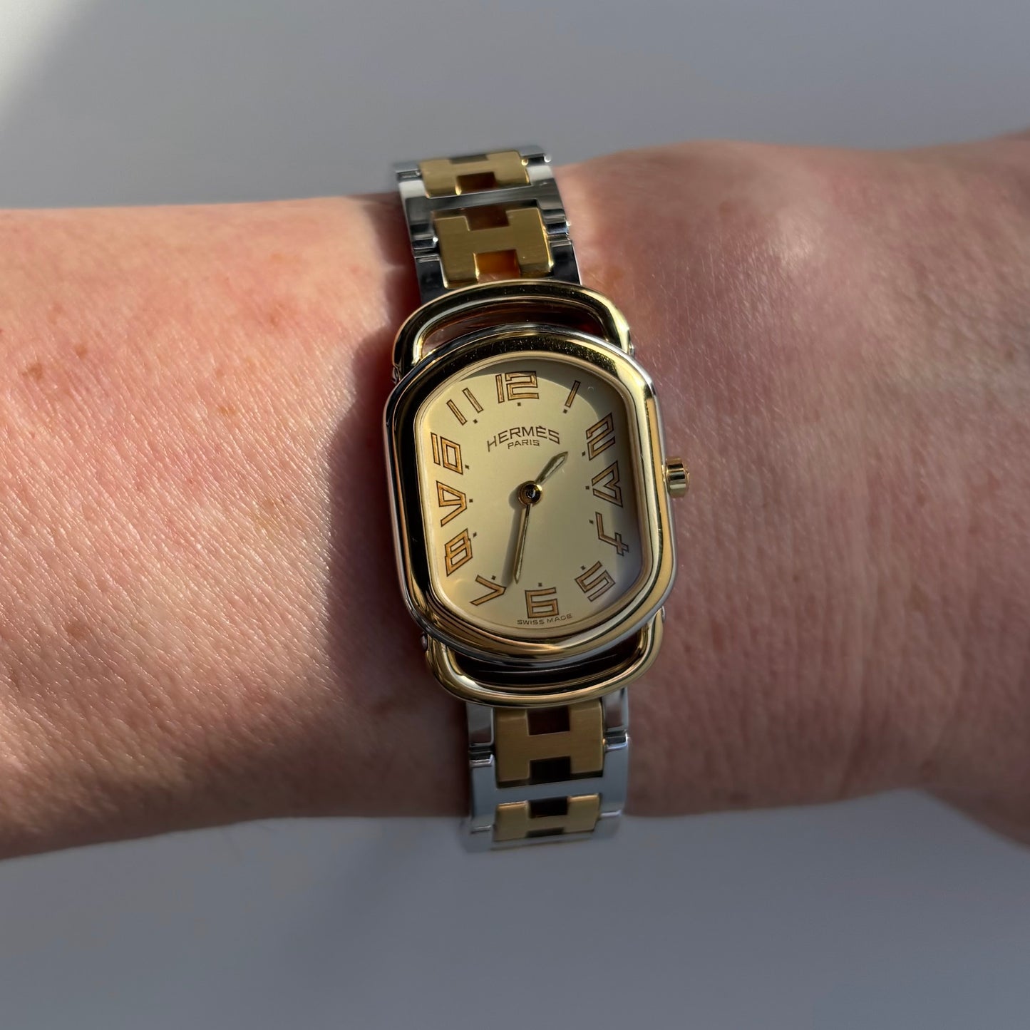Hermes 1990s Rallye Two Tone Watch