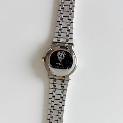 Gucci 1990s Date Round Dial Two Tone Watch