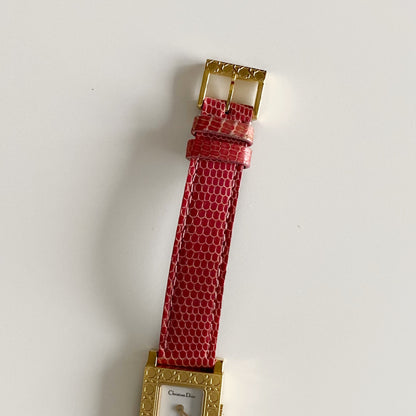 Dior Early 2000s La Parisienne Gold Plated Interchangeable Watch with 3 straps, case
