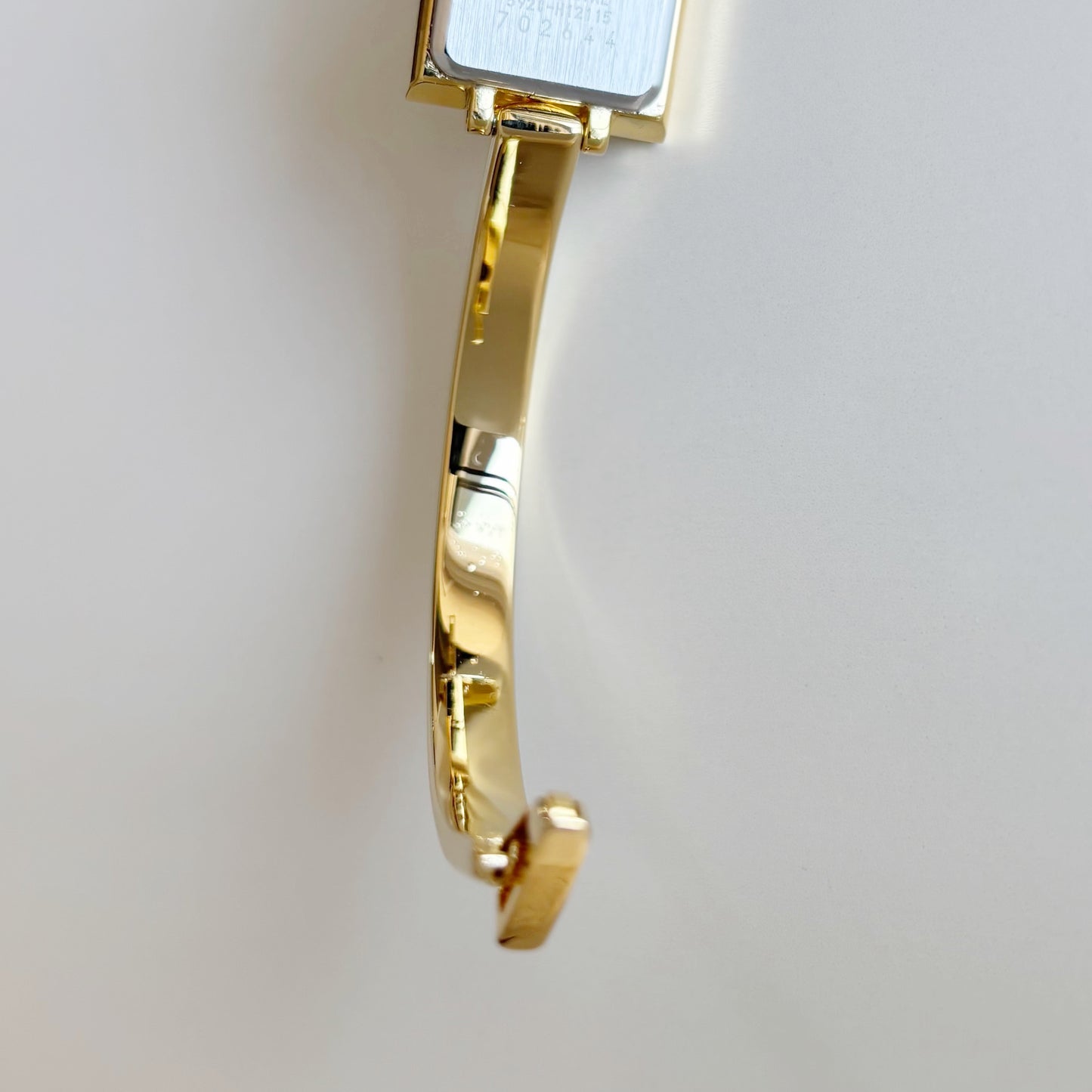 Yves Saint Laurent 1990s Green Dial Gold Plated Bangle Watch