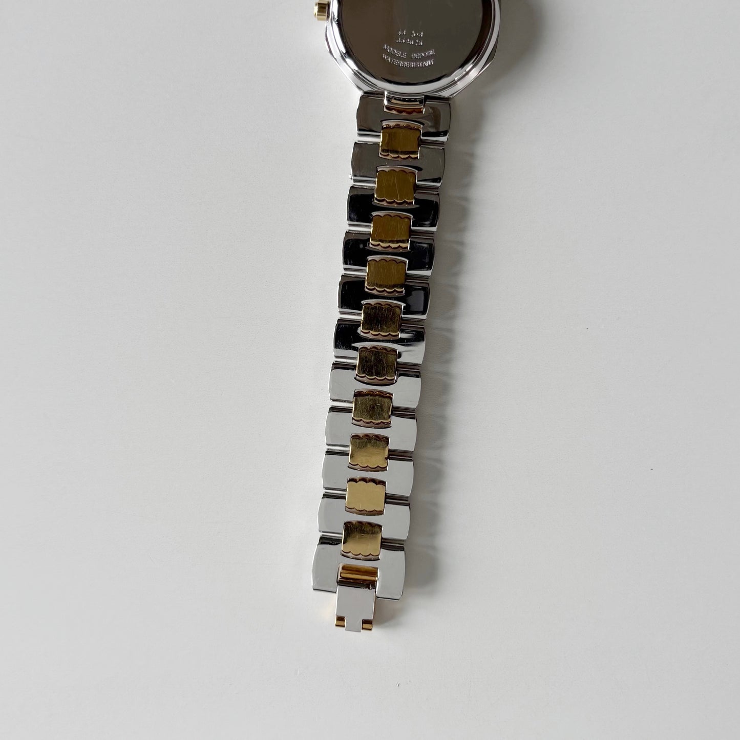 Dior 1990s Octagon Two Tone Gold Plated Watch