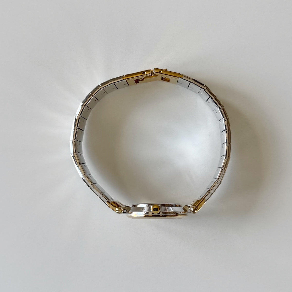Dior 1990s Gold Round Dial Two Tone Gold Plated Watch