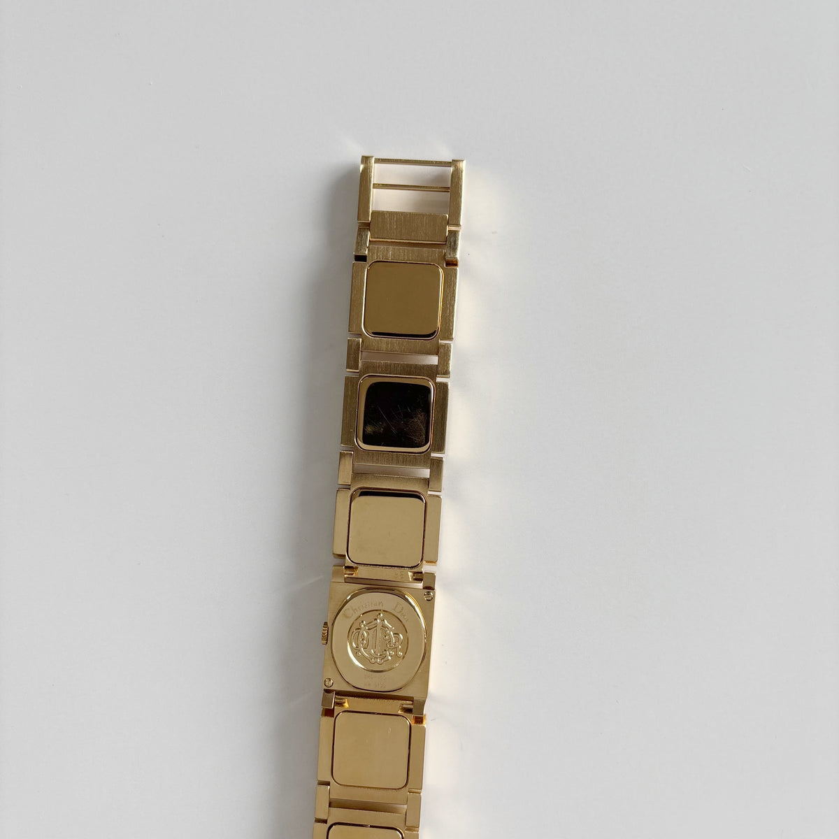 Dior 1990s Square Dial Interchangeable Strap Gold-Plated Watch
